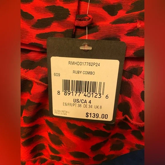 Rachel Roy Collection Red and Black Animal Print Dress - Picture 5 of 6